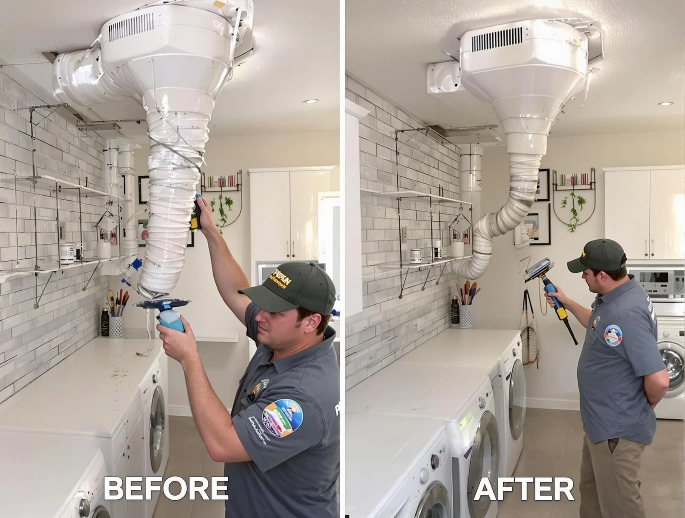 Professional dryer exhaust vent cleaning by Springfield Dryer Vent Cleaning in Springfield