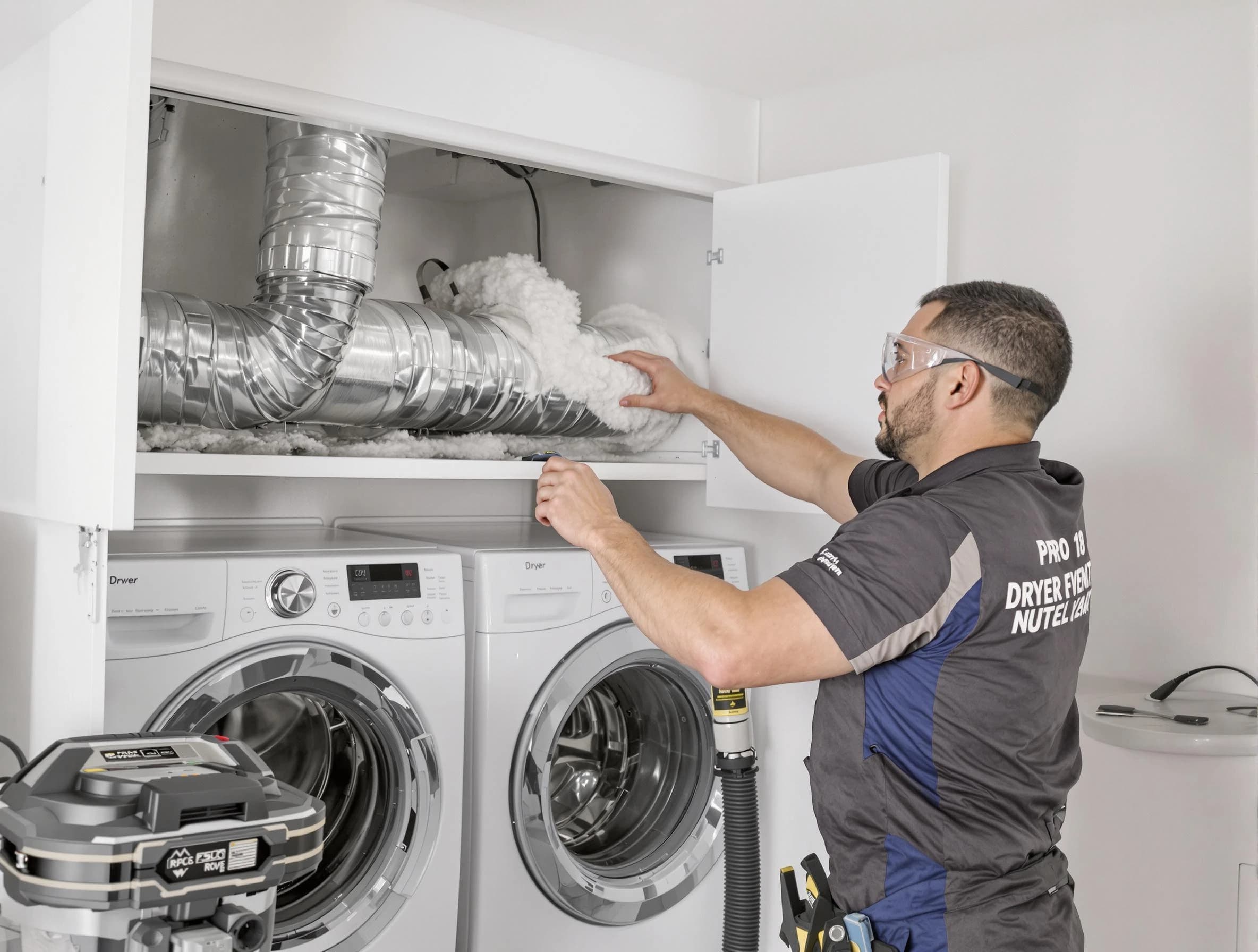 Springfield Dryer Vent Cleaning certified technician performing specialized gas dryer vent cleaning in Springfield