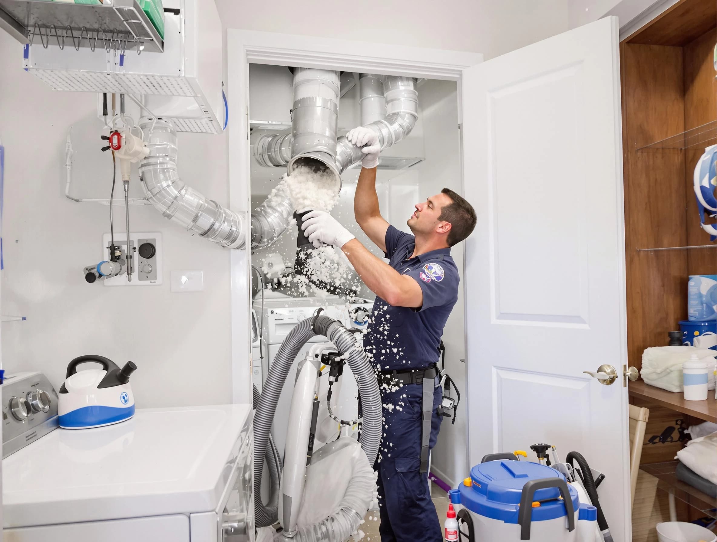 Springfield Dryer Vent Cleaning technician delivering thorough residential dryer vent cleaning service in Springfield
